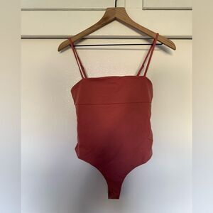 NWT Pistola Rust Open Back Bodysuit Small